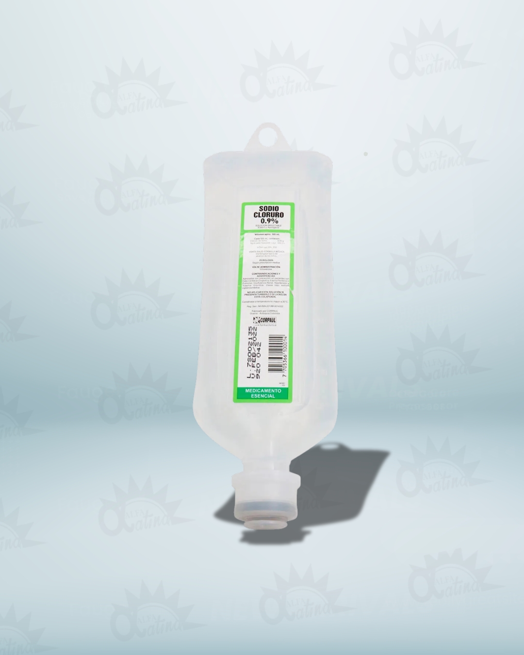 CLORURO DE SODIO 0,9% X 500 ML BOTELLA