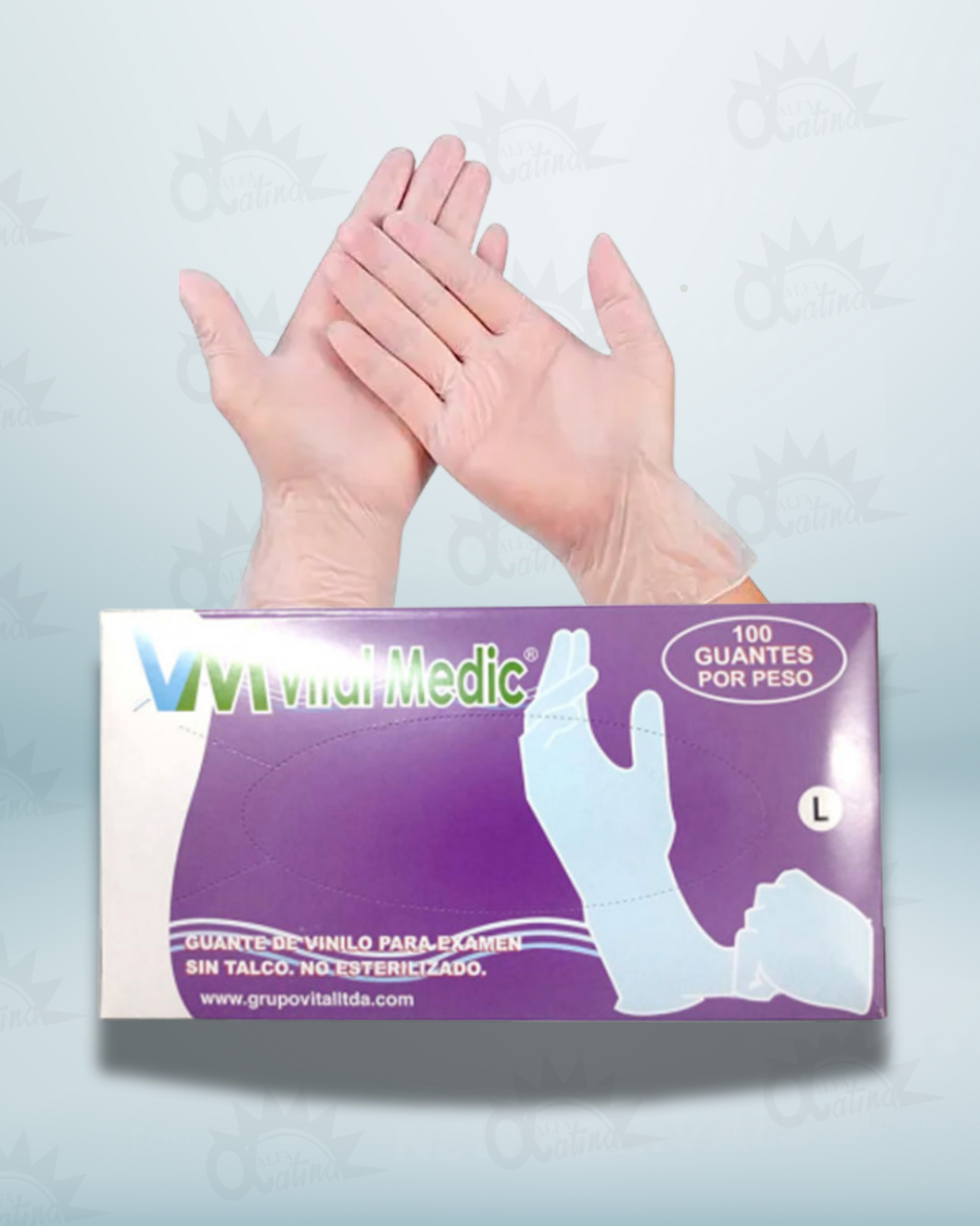 GUANTES DE VINILO TALLA S. CAJA X 100 UND