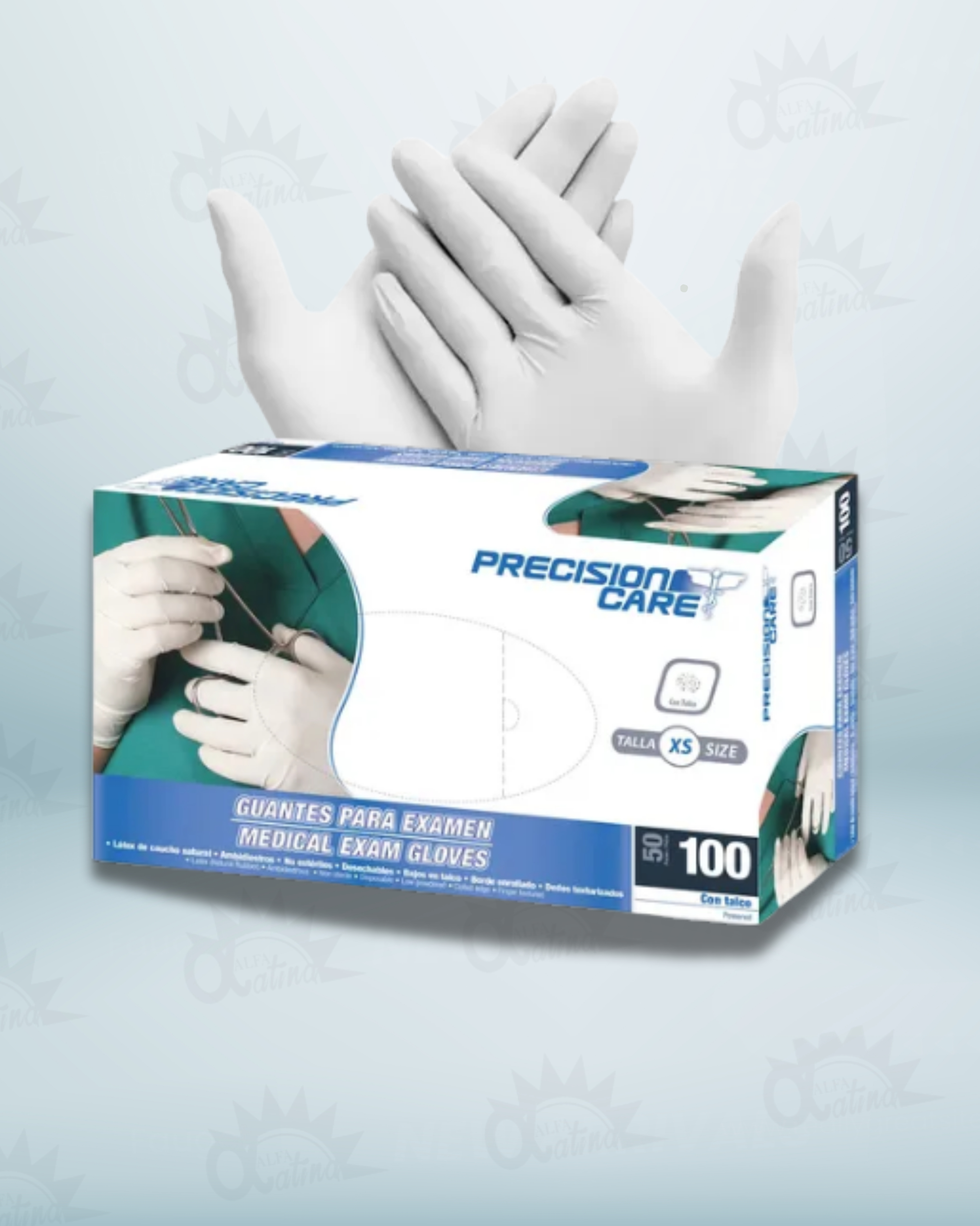 GUANTES DE LATEX TALLA S. CAJA X 100 UND