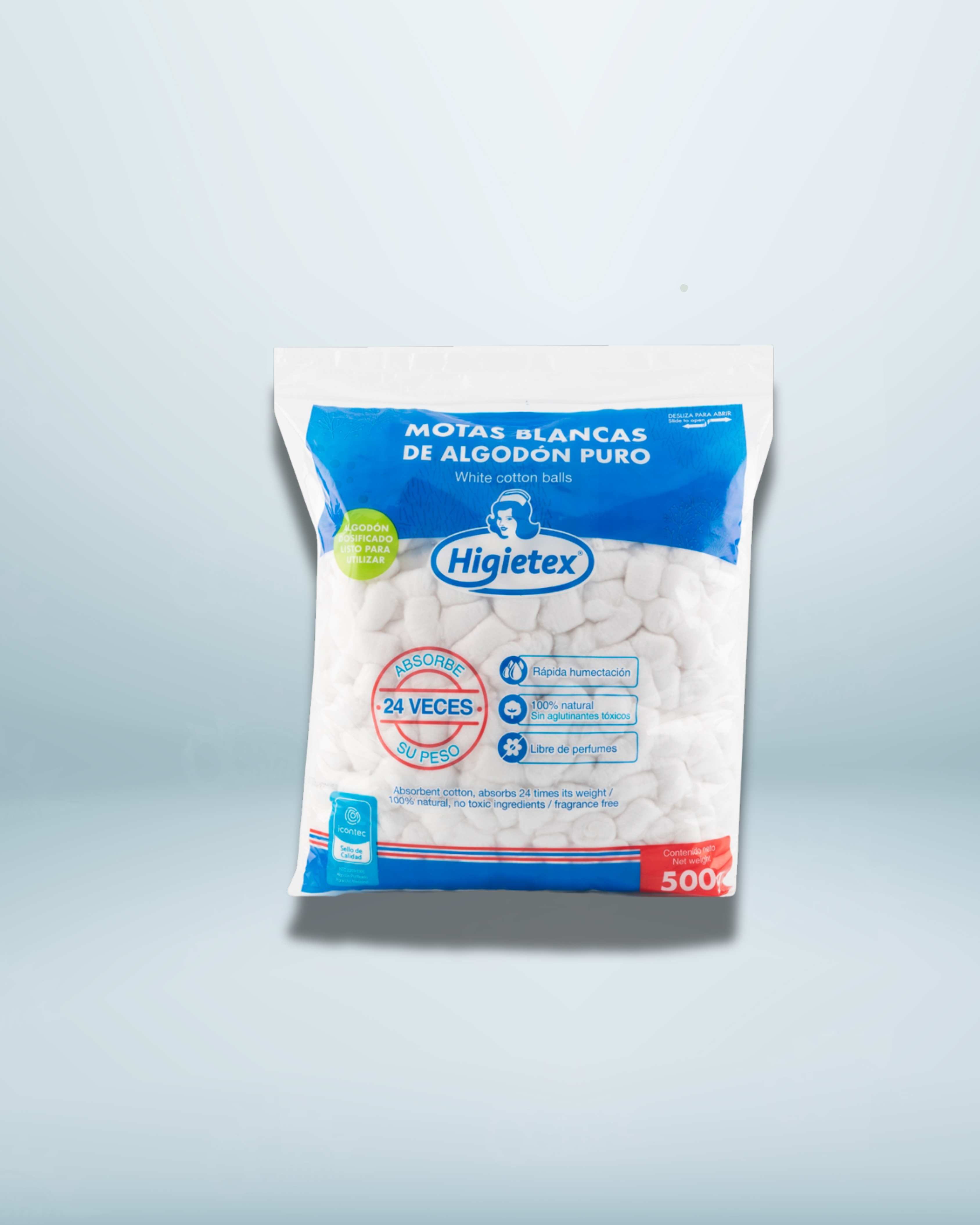 ALGODON X 500 TORUNDAS (MOTAS).