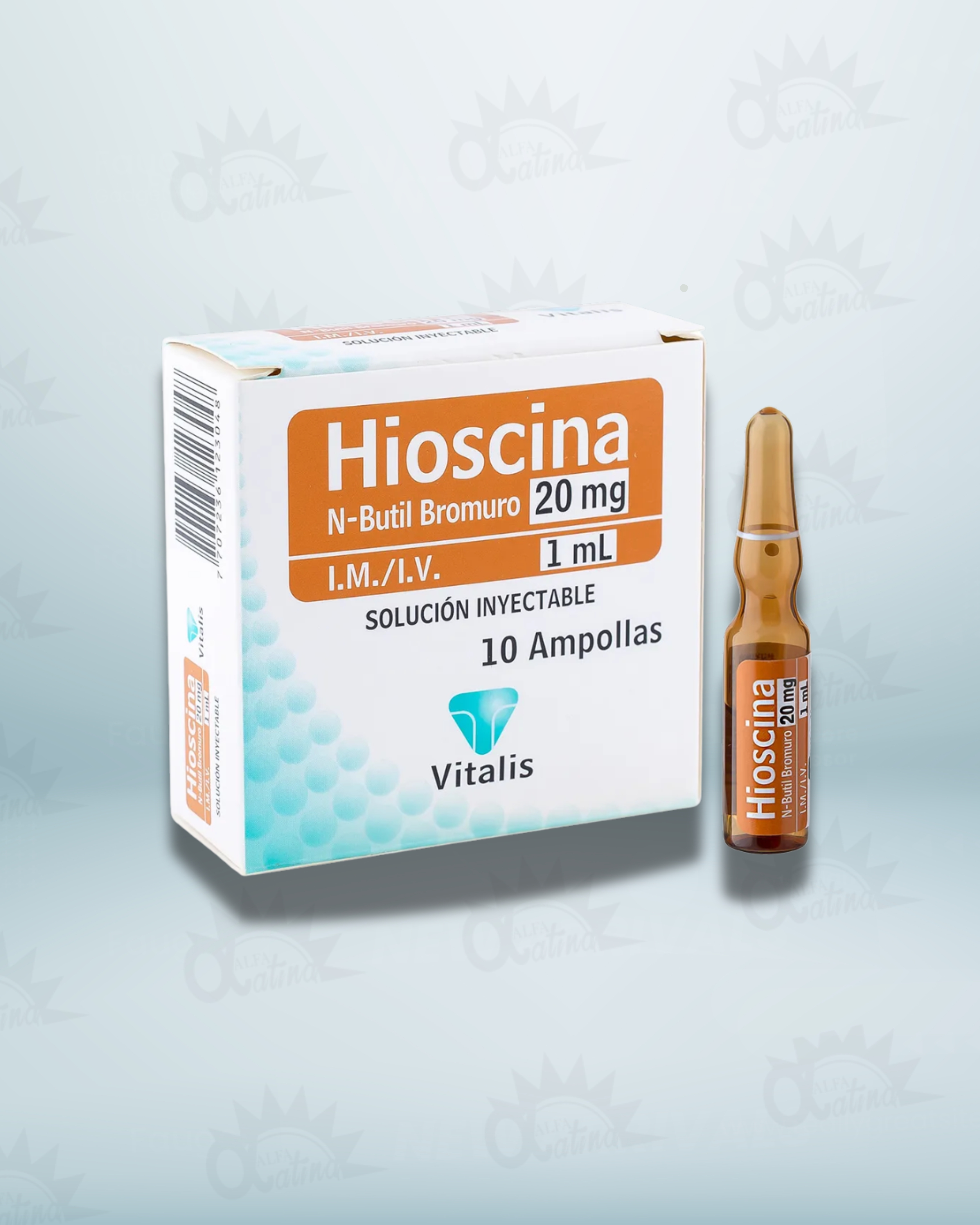 HIOSCINA 20 MG  X 10 AMPOLLAS
