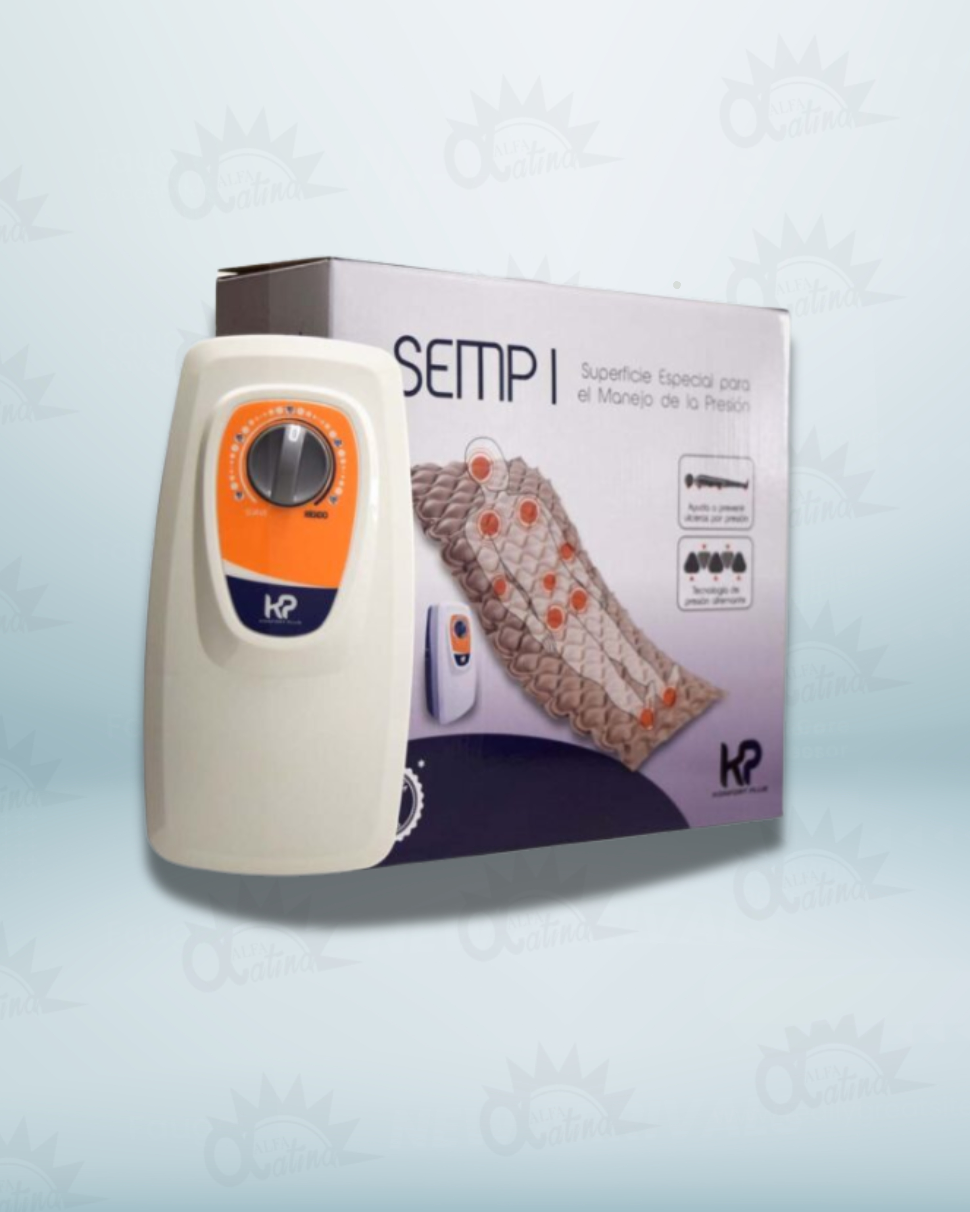 COLCHONETA CON COMPRESOR BEIGE ANTIESCARA