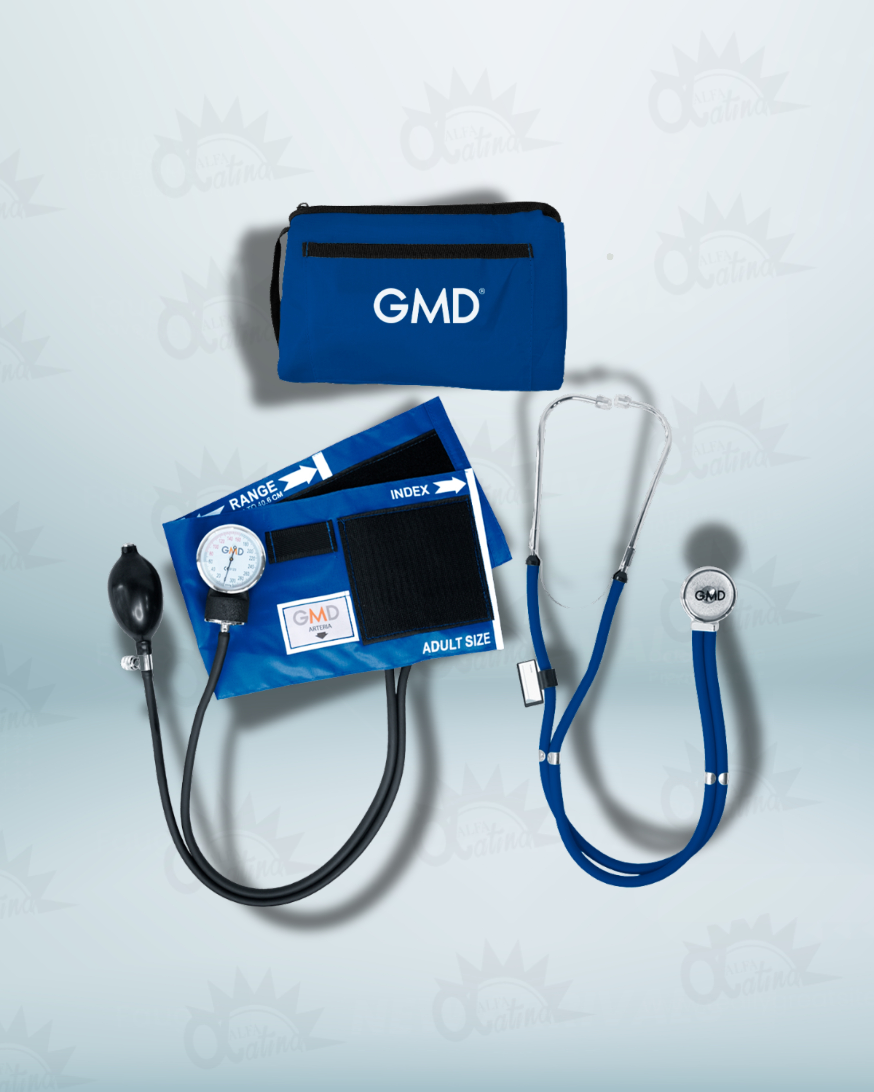 KIT DE TENSIOMETRO Y FONENDOSCOPIO AZUL CERULEO RAPPAPORT