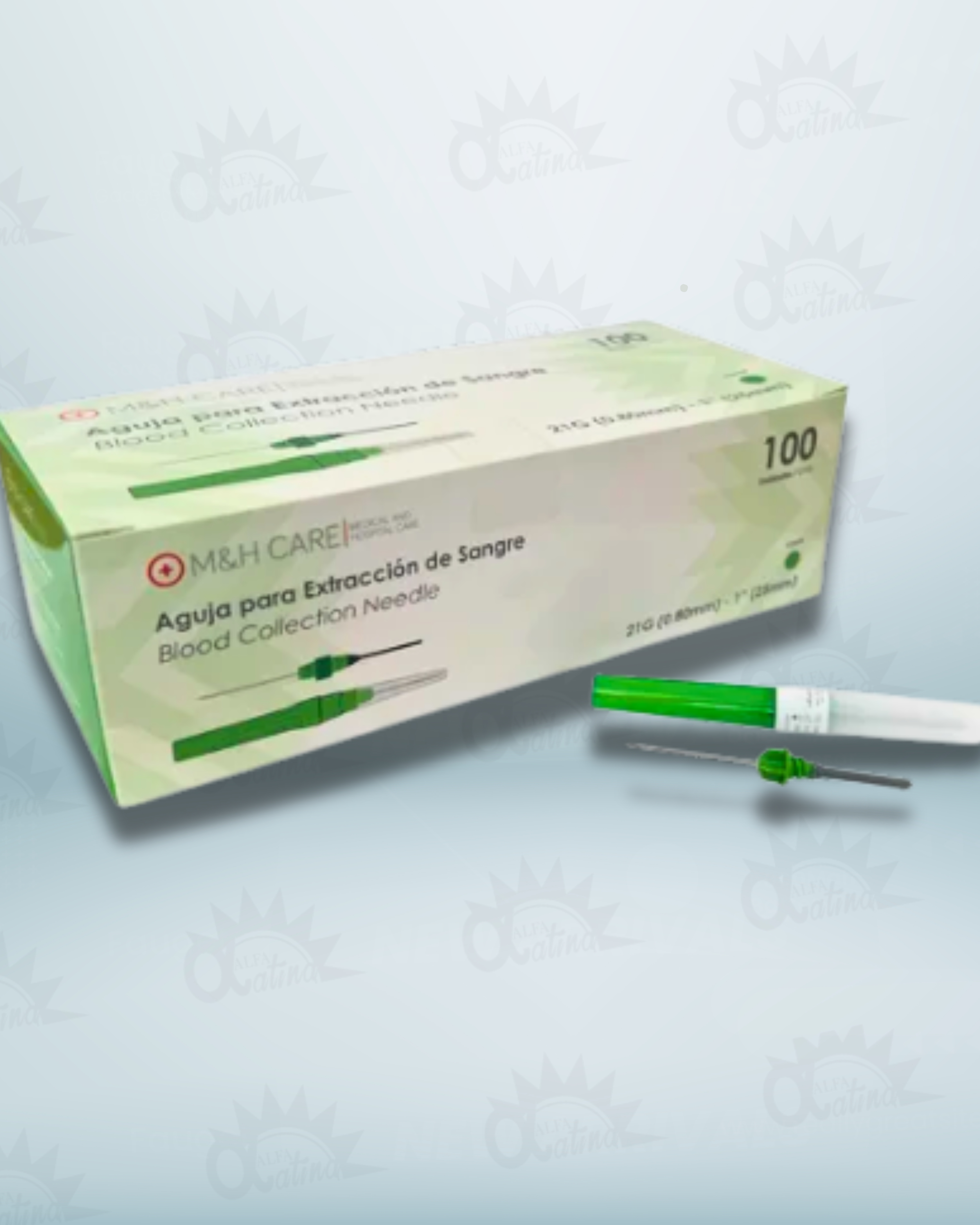 AGUJA MULTIPLE VACUTAINER 21 X 1 1/2 CAJA X 100 UND