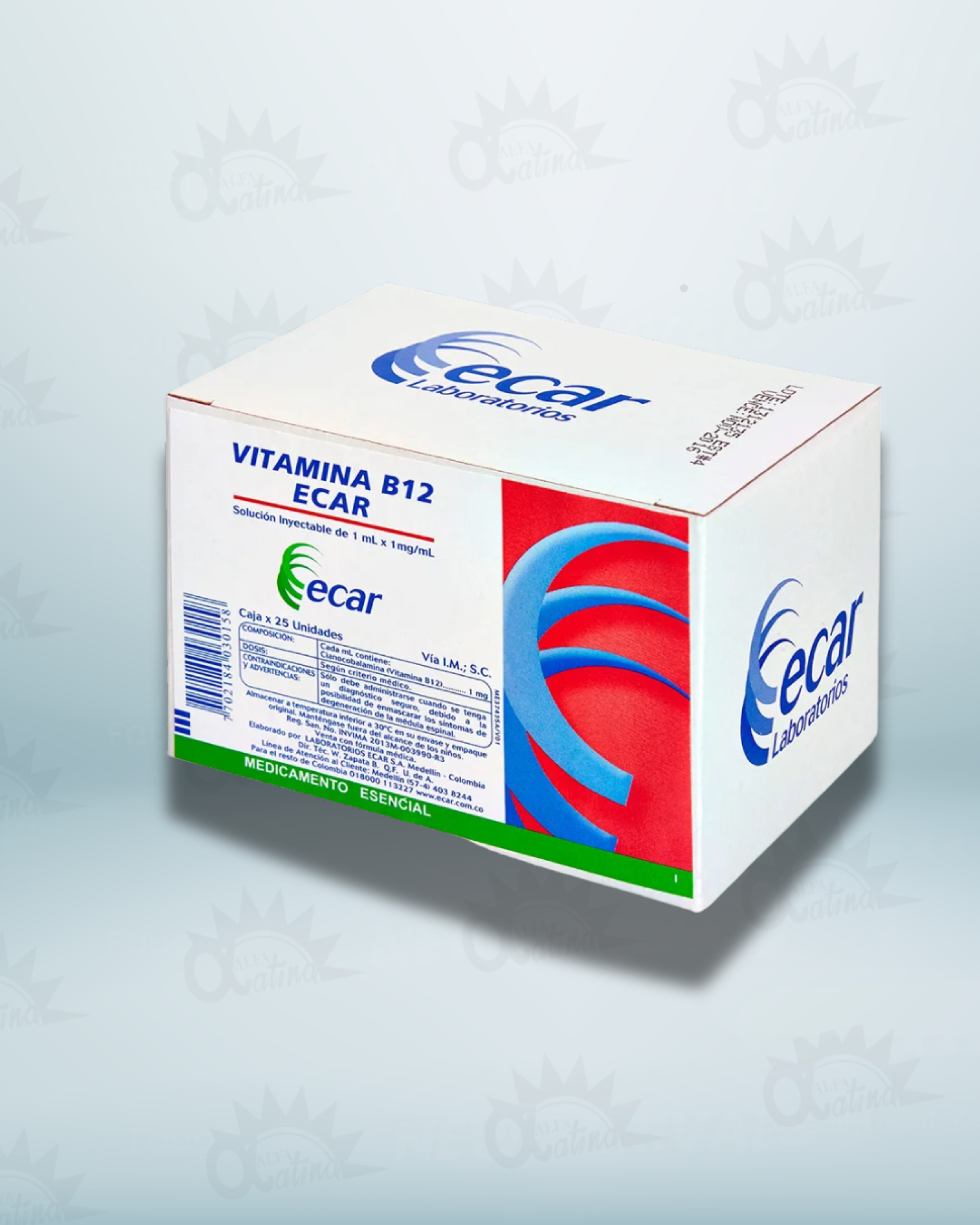 VITAMINA B12 1 ML  1MG CAJA X 25  AMPOLLAS