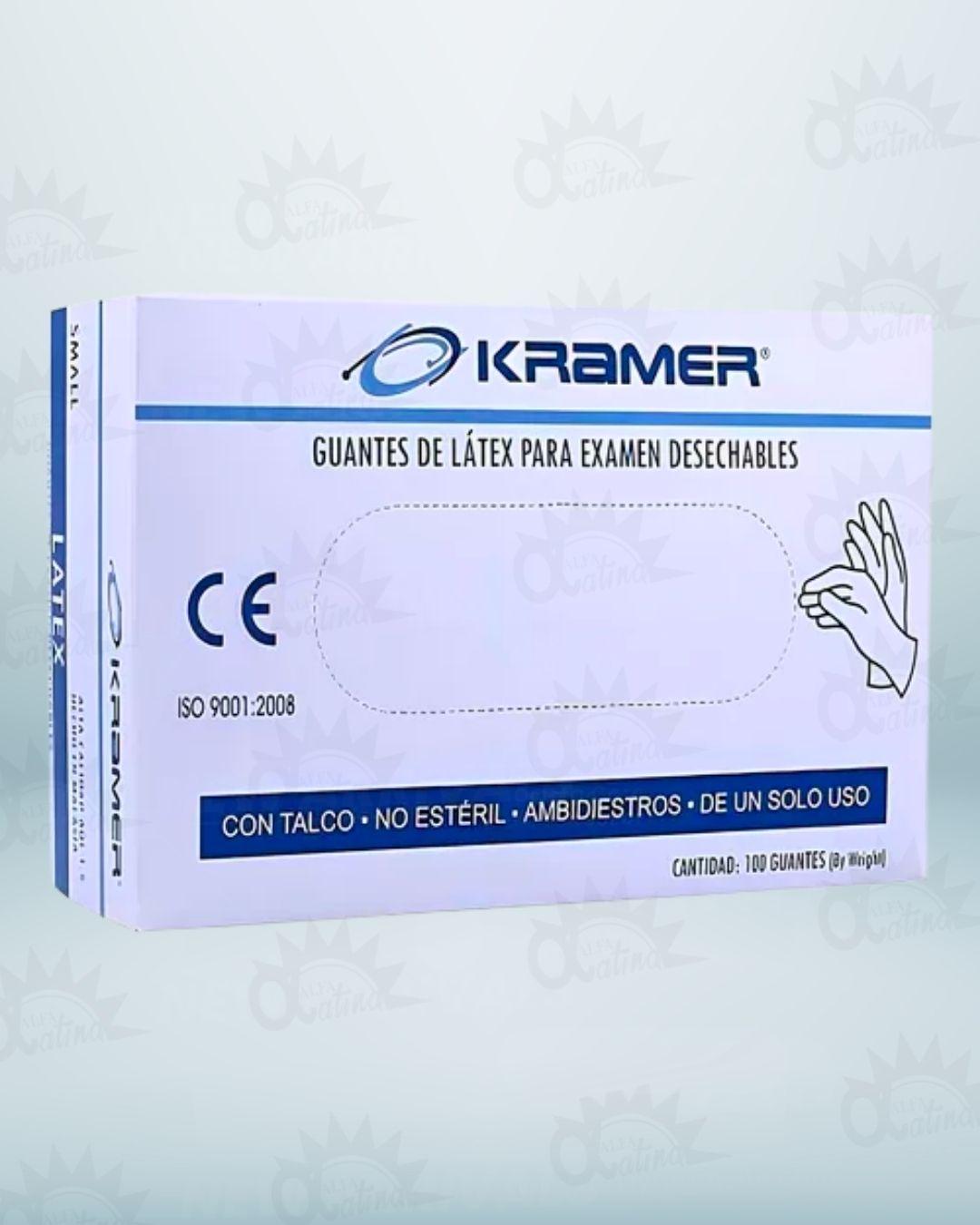 GUANTES DE LATEX TALLA L. CAJA X 100 UND