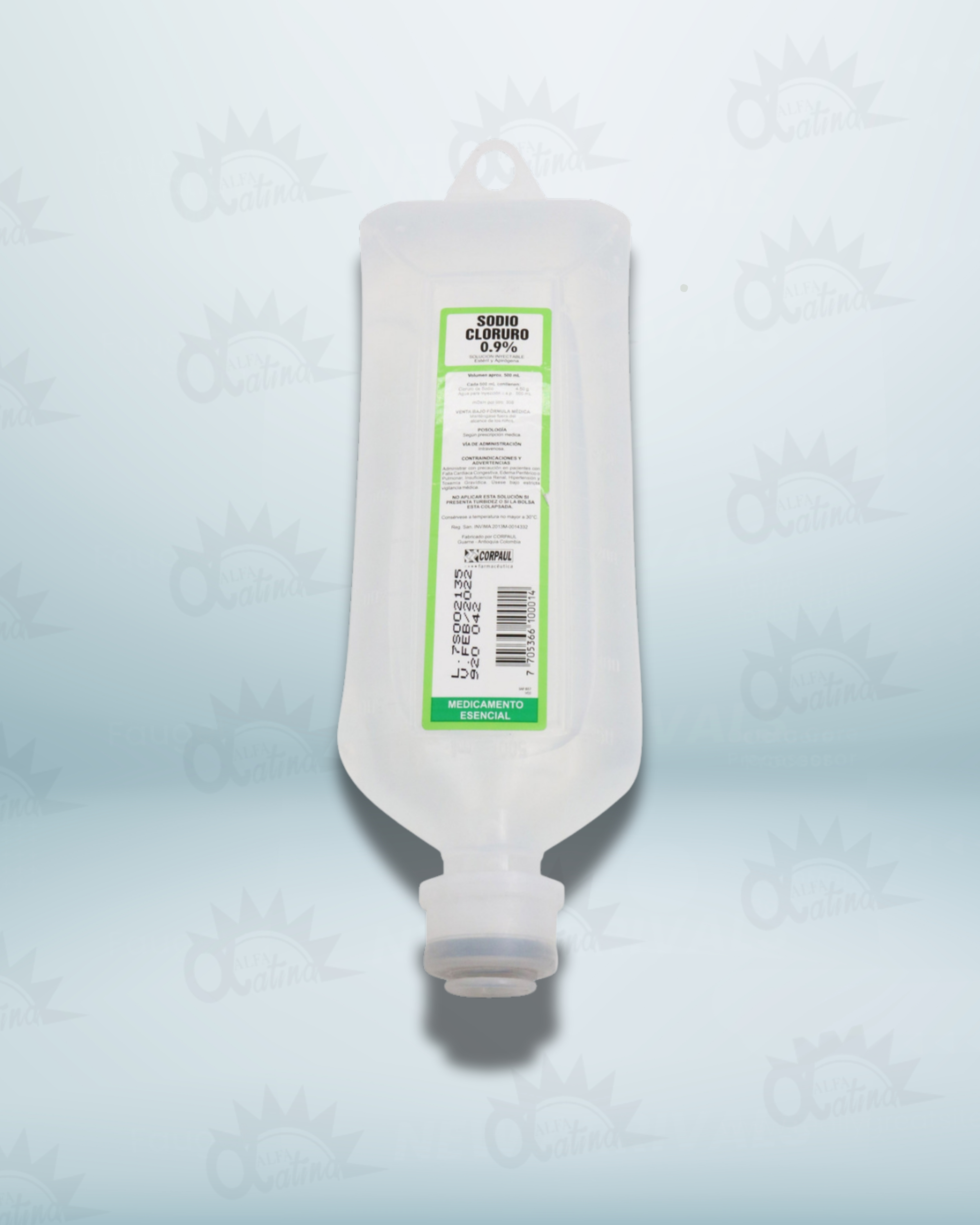 CLORURO DE SODIO AL 0,45% X 500ML BOTELLA