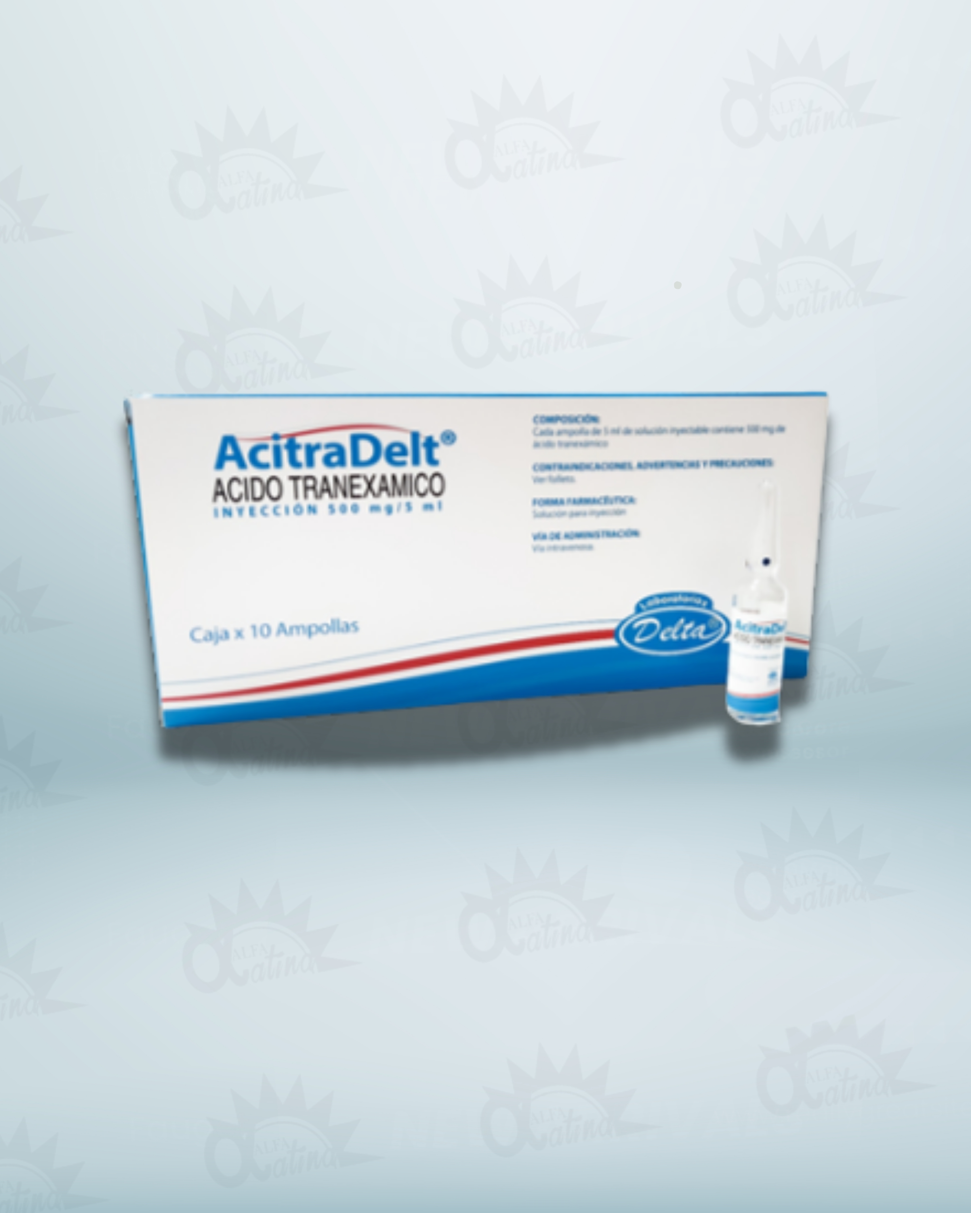 ACIDO TRANEXAMICO 500 mg/5 mL SOL INYECTABLE.UNIDAD