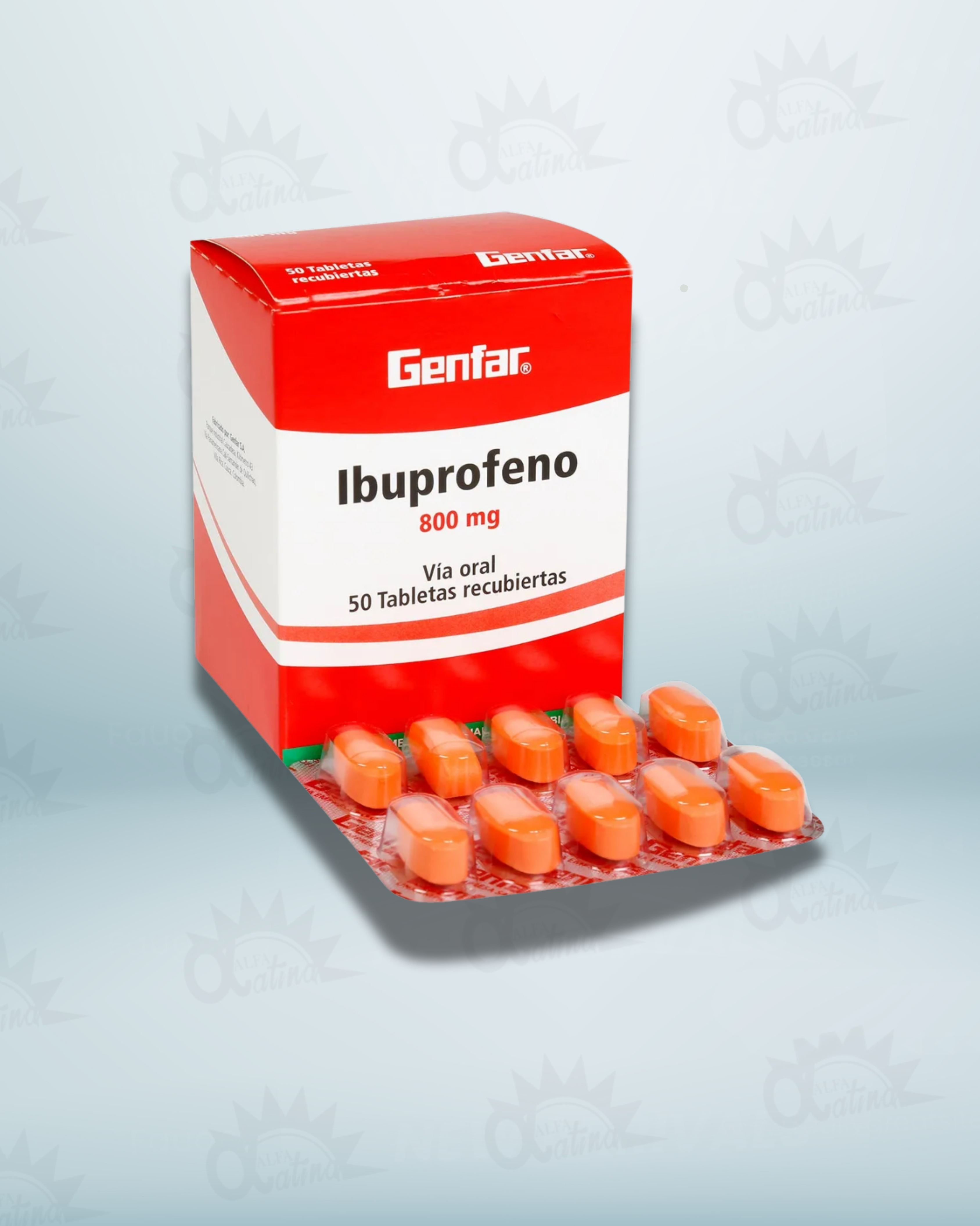 IBUPROFENO 800 mg TAB RECUBIERTA. UNIDAD