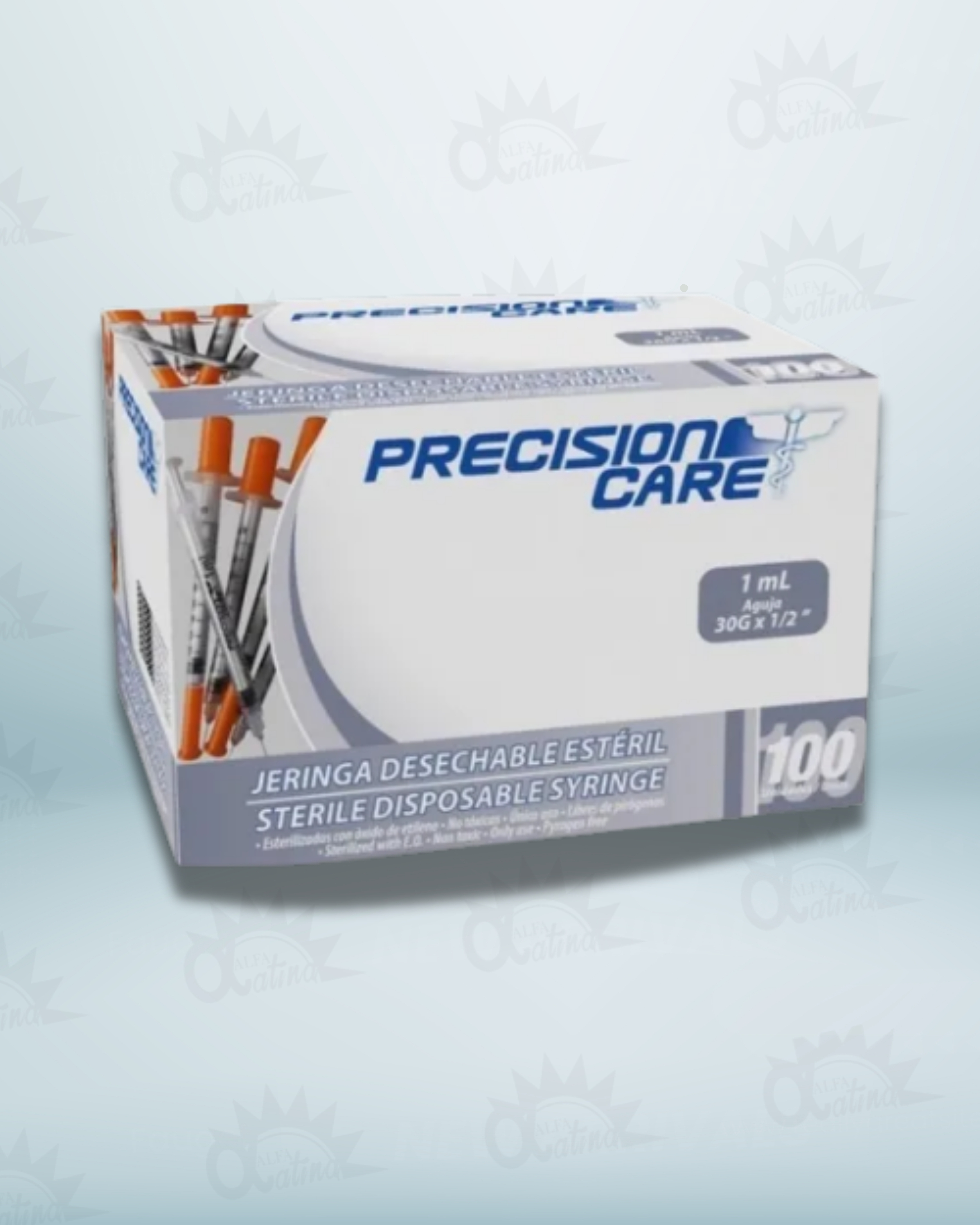 JERINGA ESPECIAL INSULINA 1ML 30G X 1/2. CAJA X 100 UND