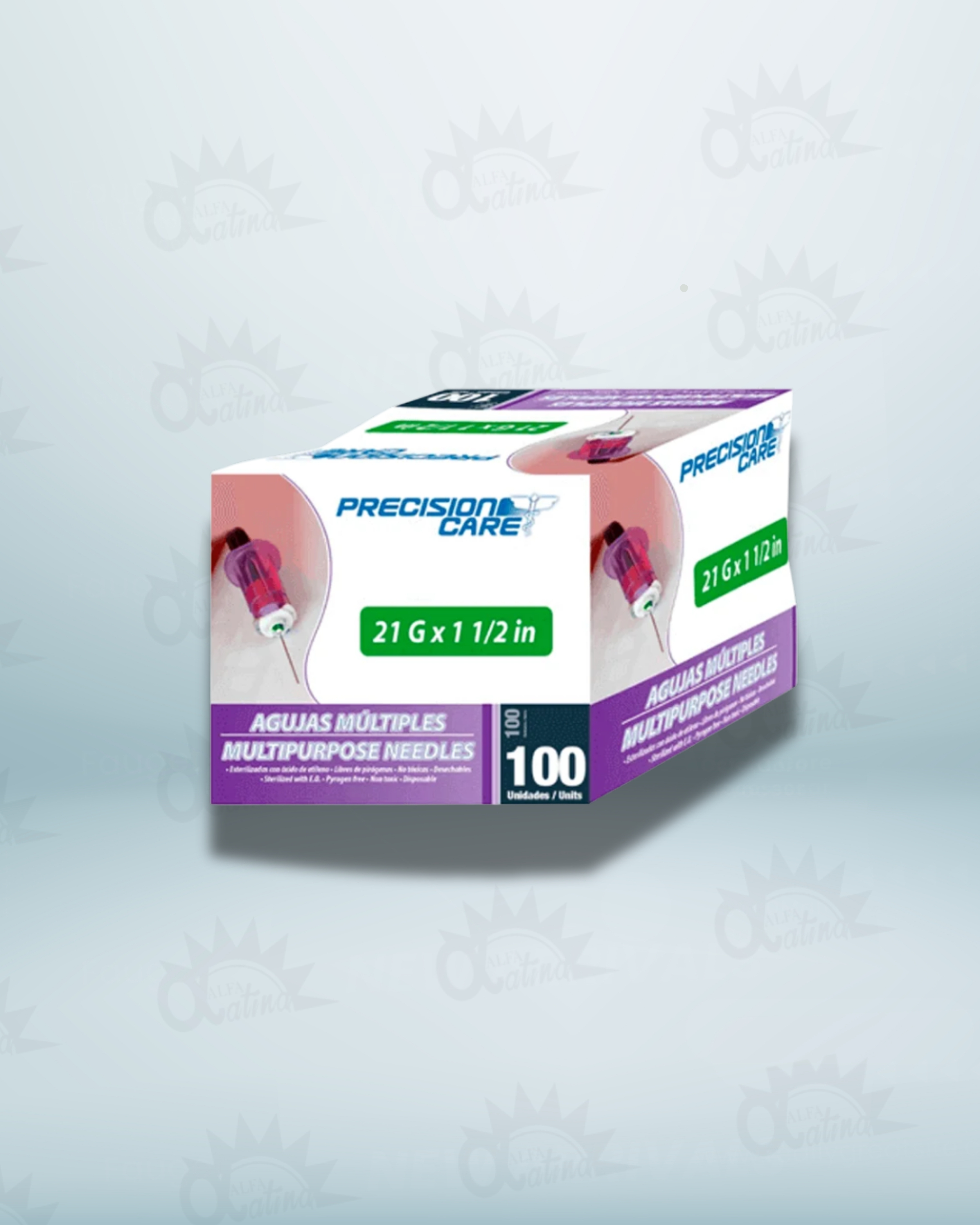 AGUJA MULTIPLE VACUTAINER 21 X 1 1/2 CAJA X 100 UND