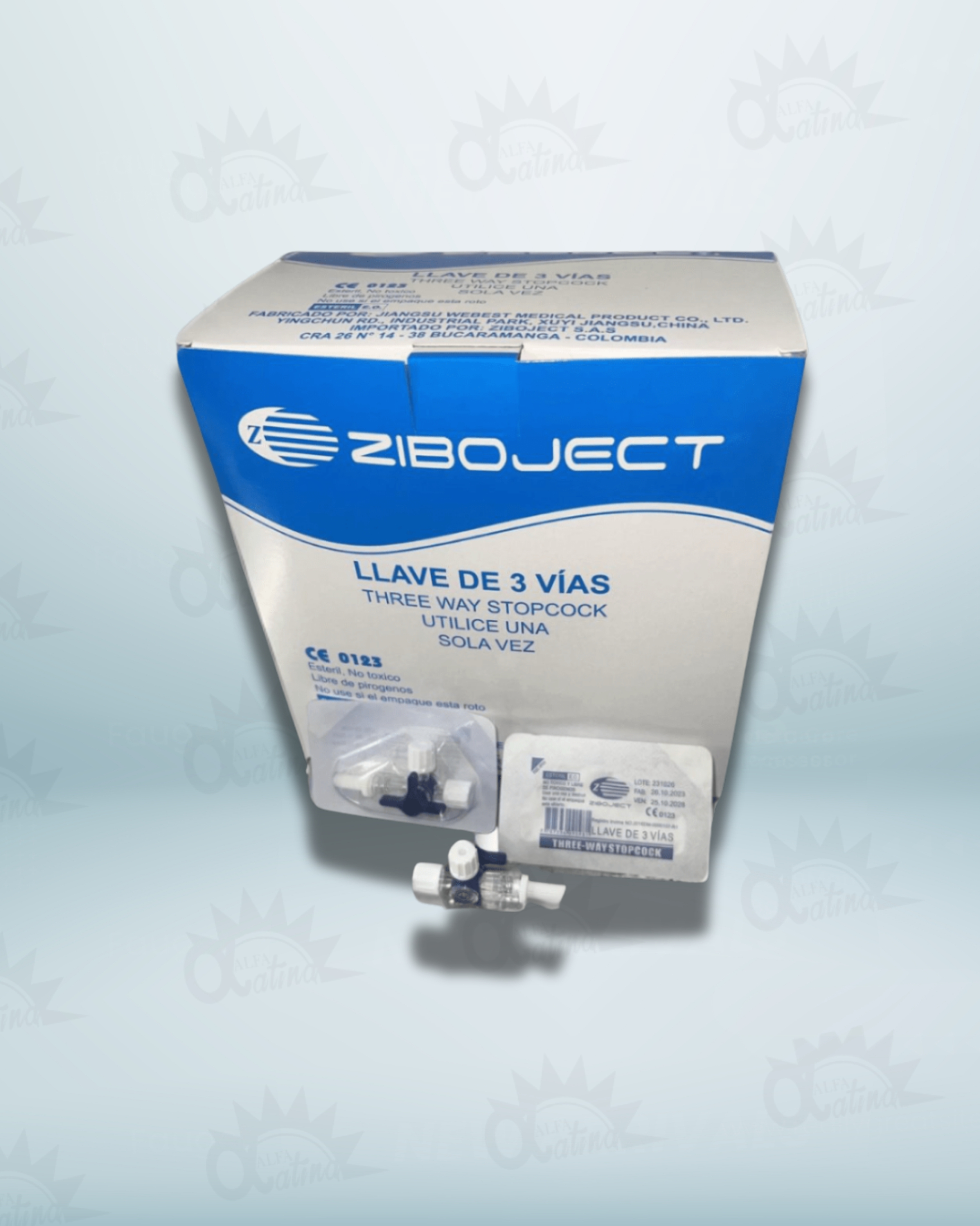 LLAVE DE TRES VIAS CAJA X 50 UND