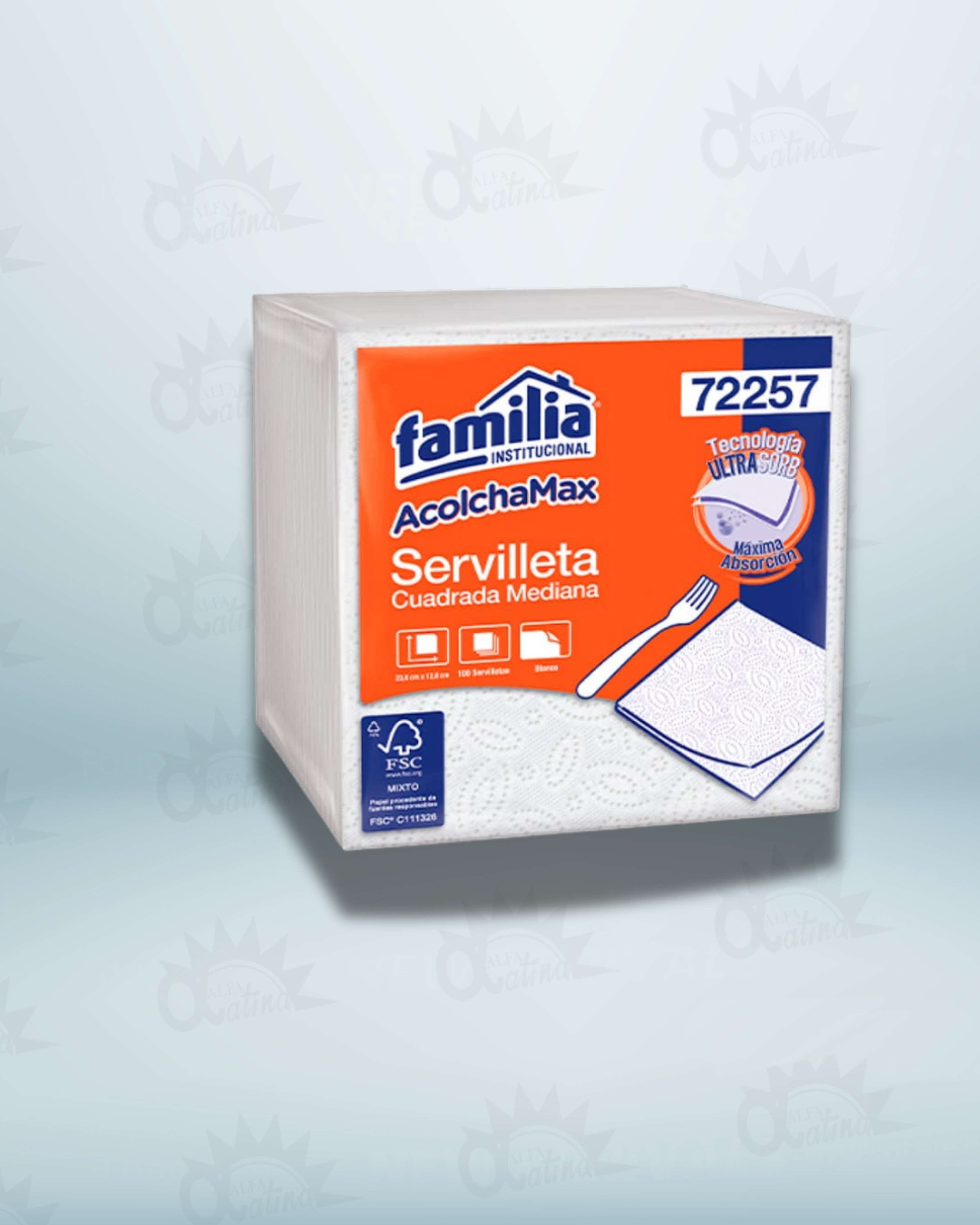SERVILLETA 26X26 X 100 UND FSC REF 72257