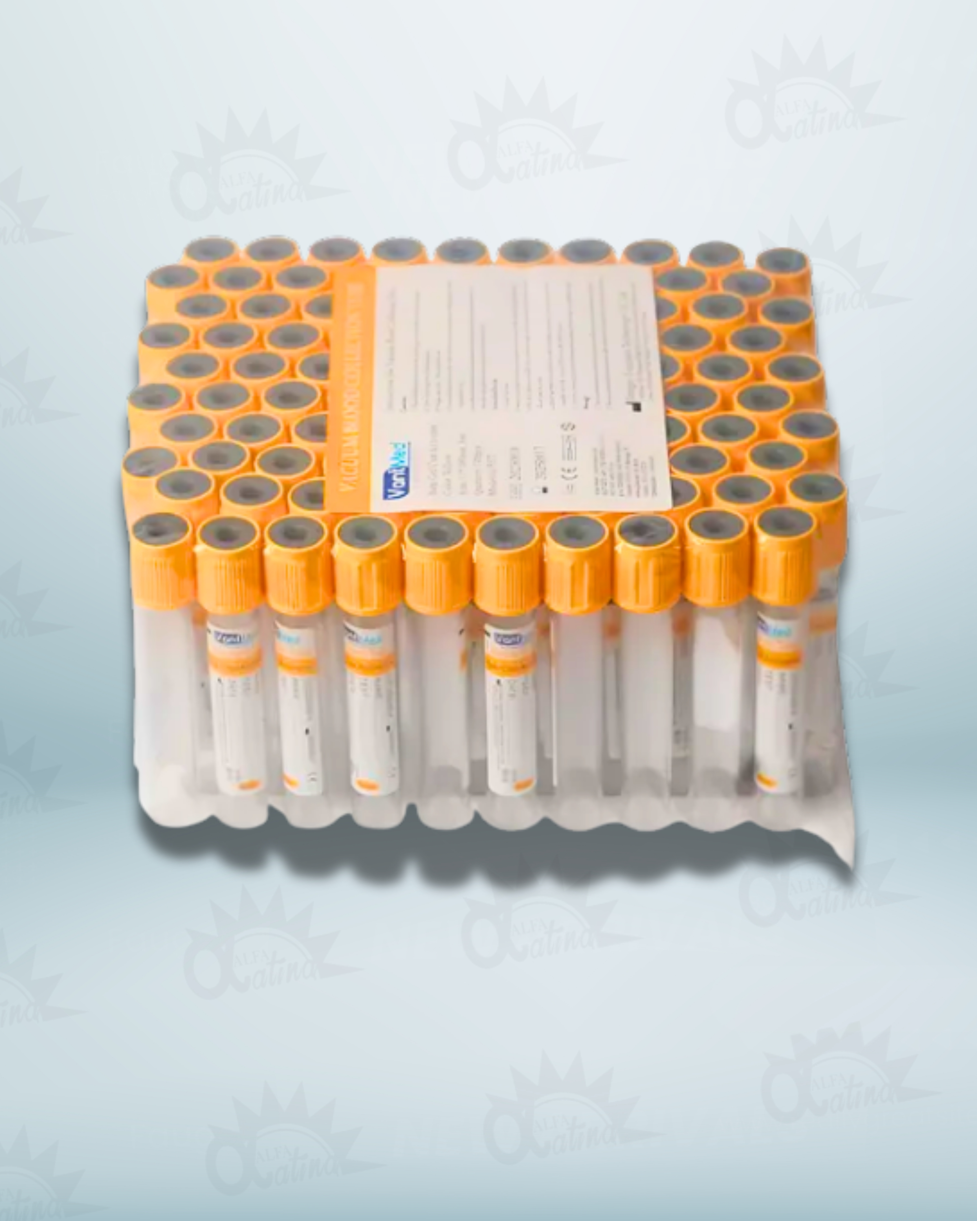 TUBO VACUTAINER AMARILLO 5.0 ML GRADILLA X 100 UND