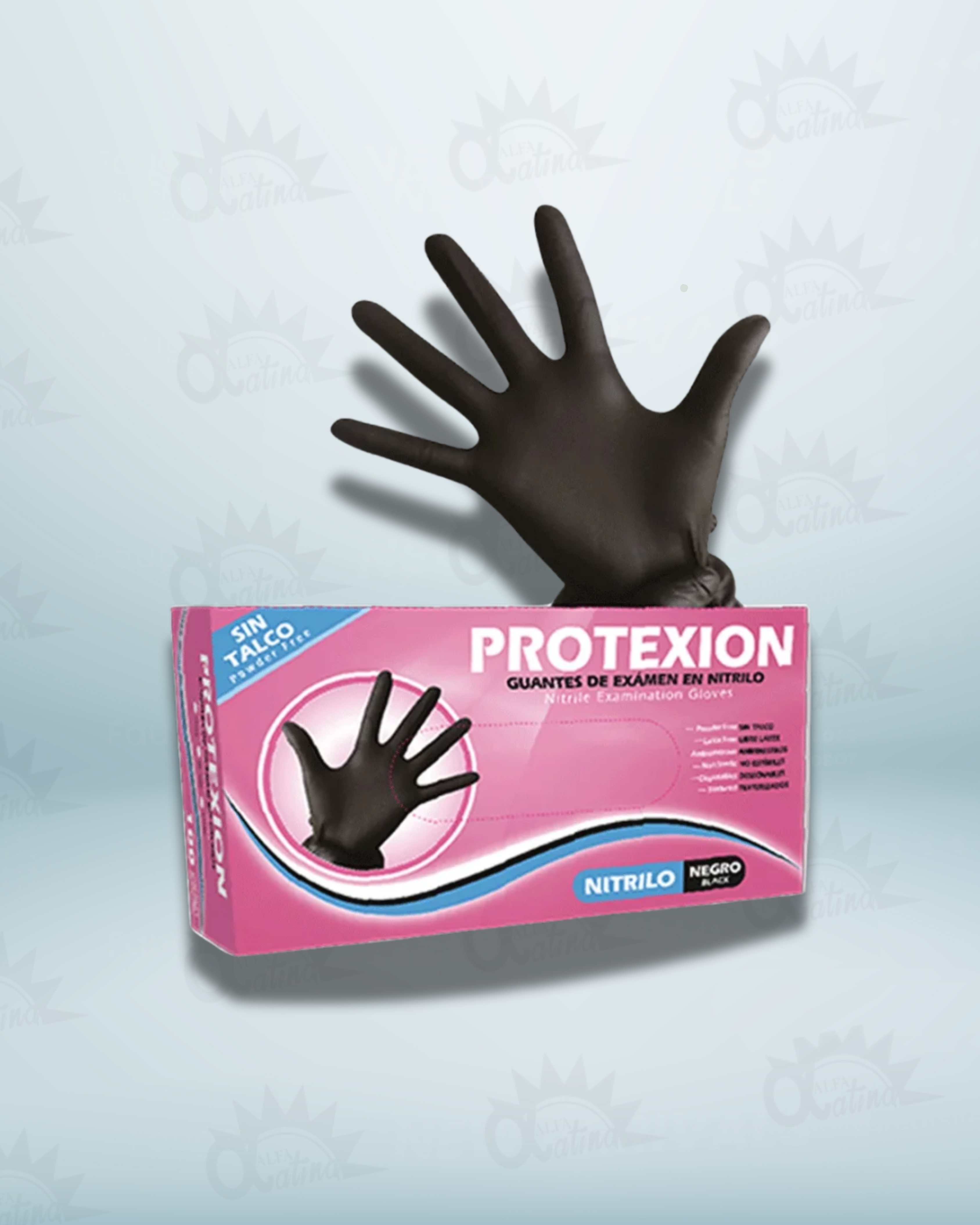 GUANTES DE NITRILO NEGRO TALLA S. CAJA X 100 UND