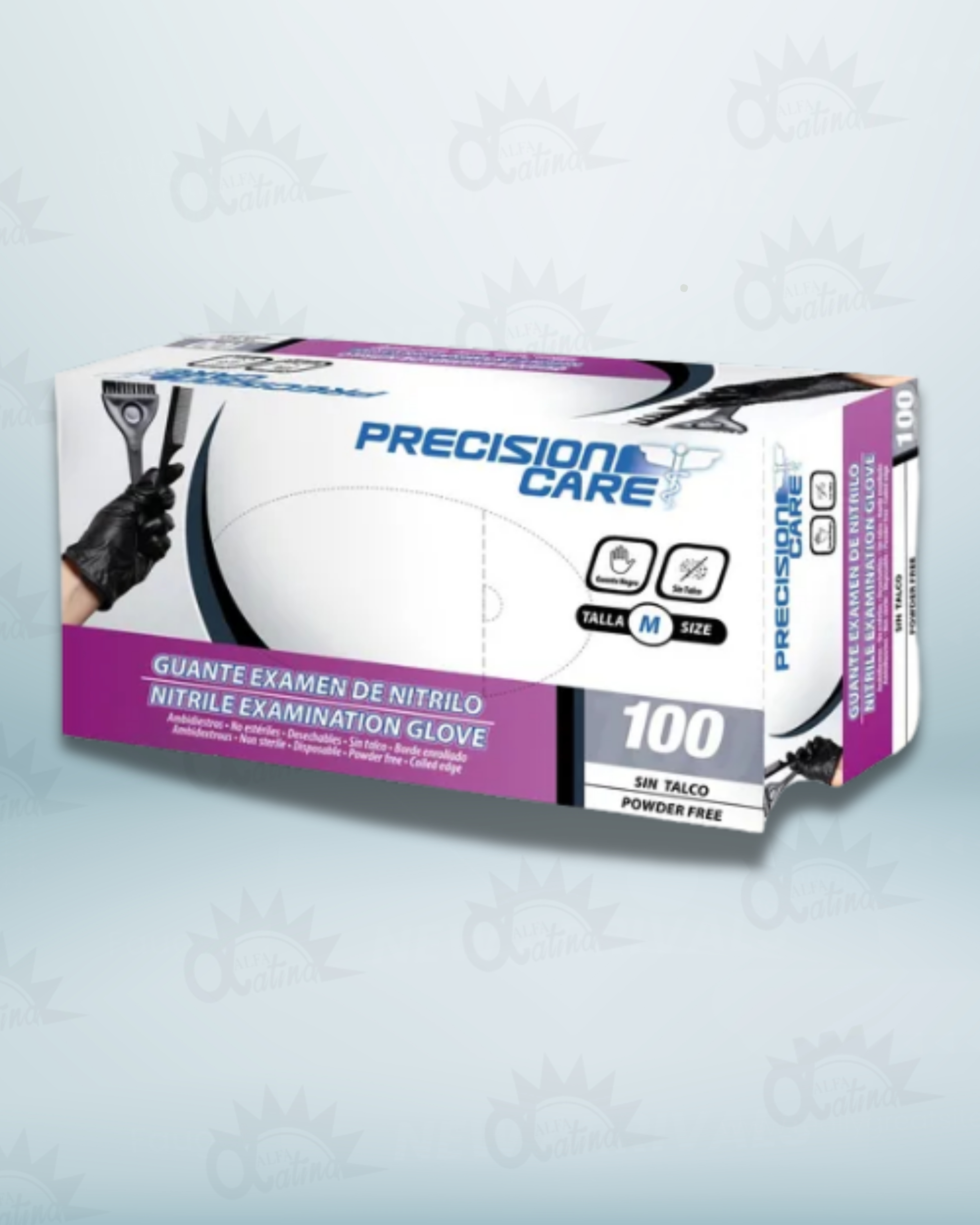 GUANTES DE NITRILO AZUL TALLA S. CAJA X 100 UND