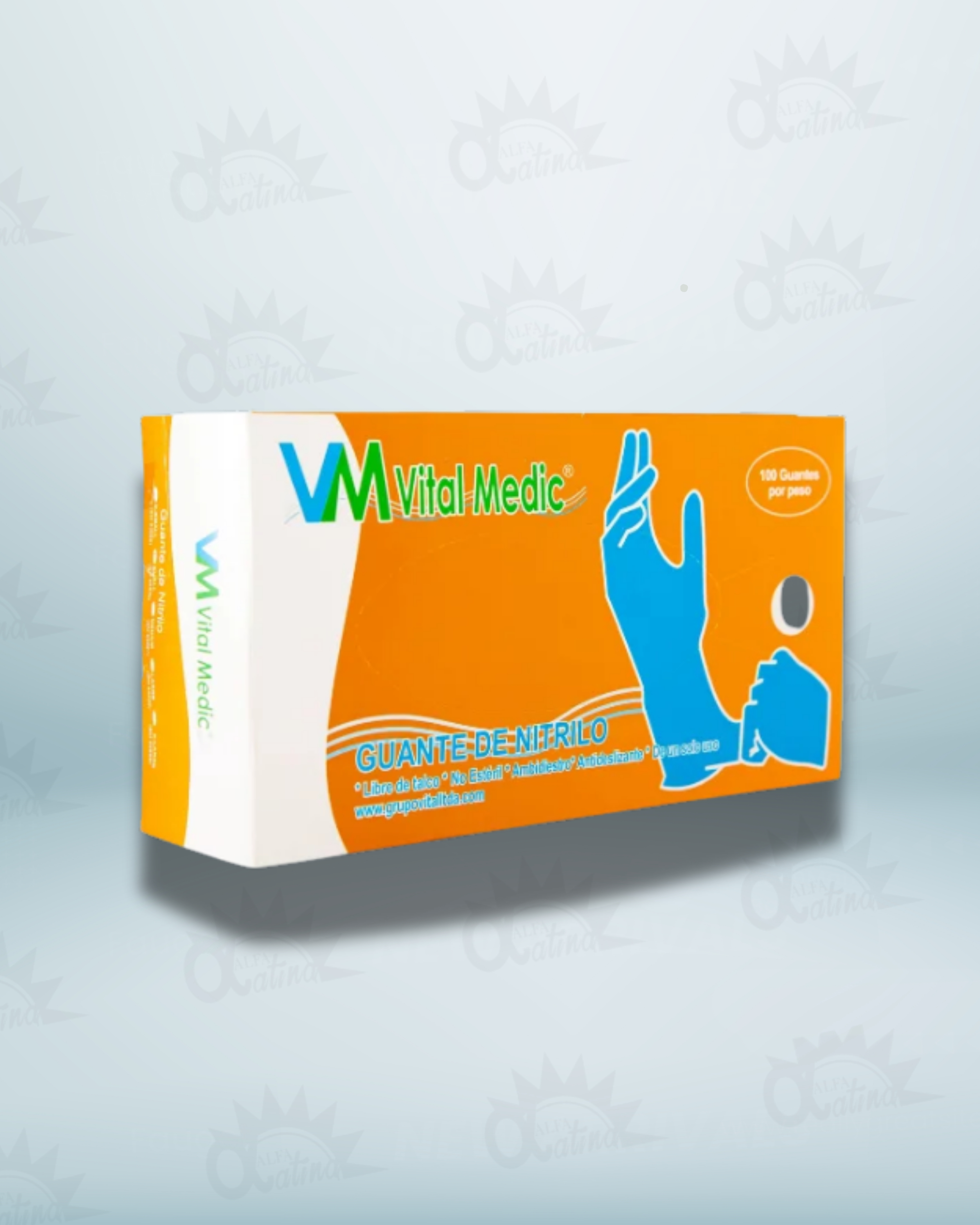 GUANTES DE NITRILO TALLA XS. CAJA X 100 UND