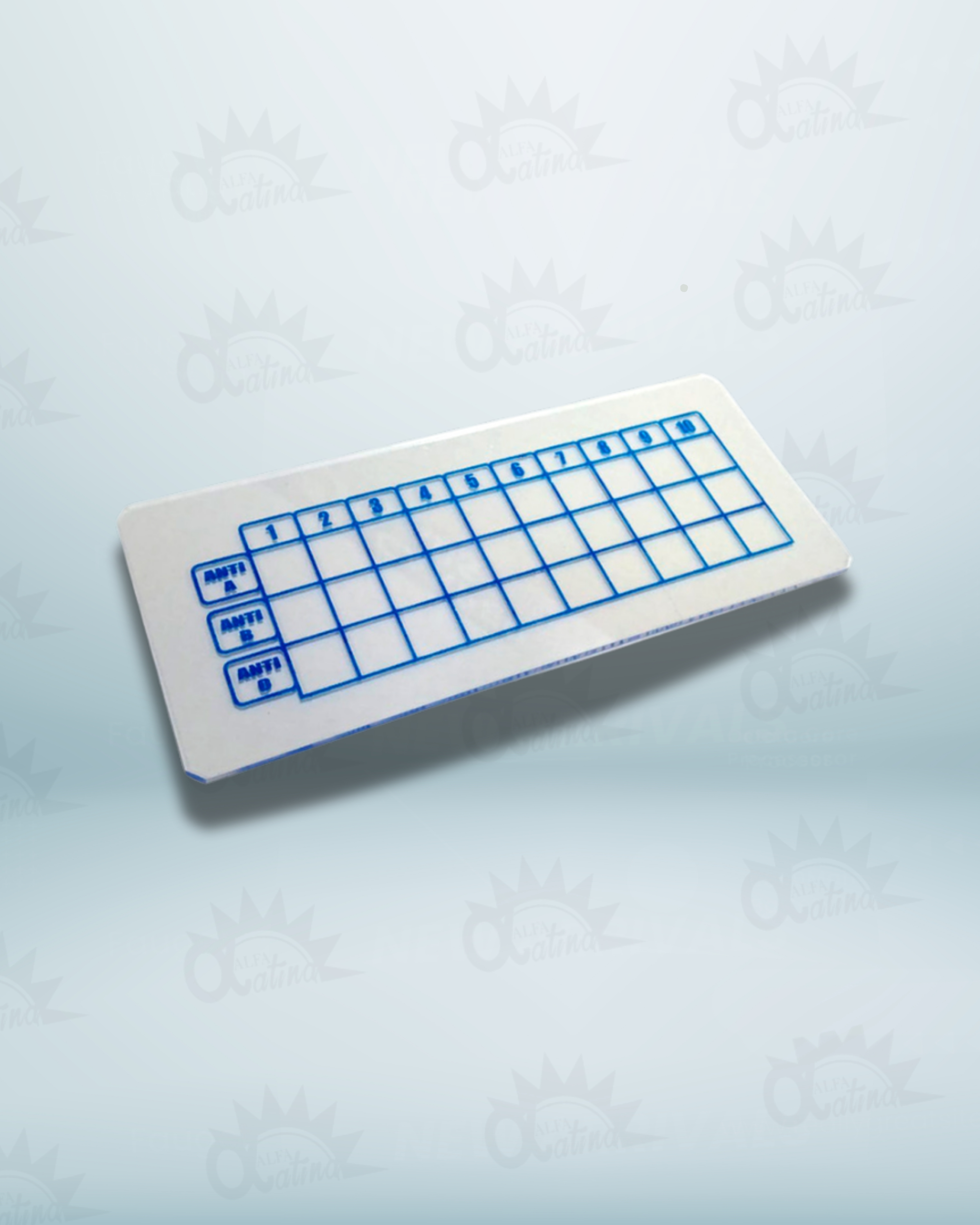 LAMINA EN ACRILICO PARA HEMOCLASIFICACION