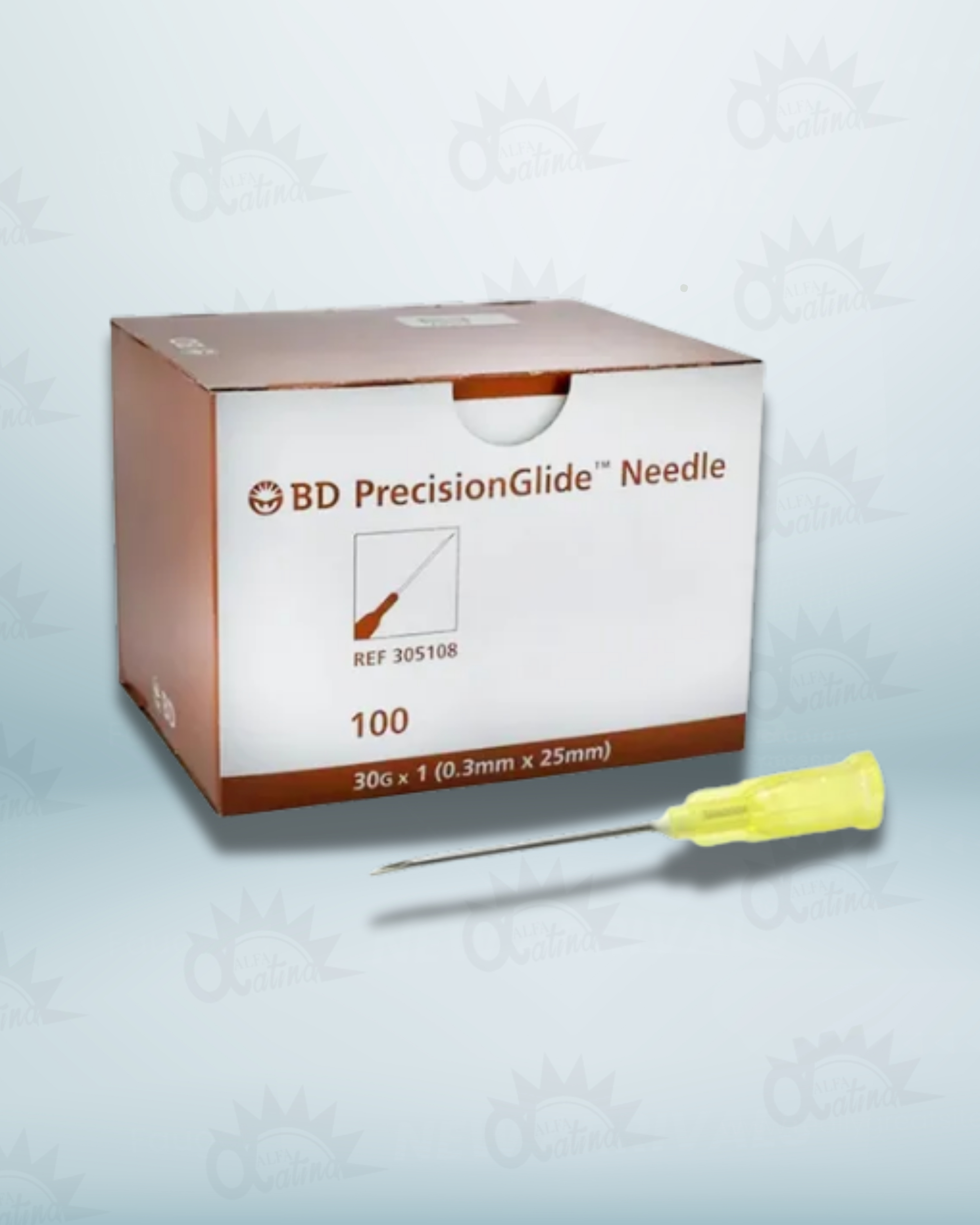 AGUJA HIPODERMICA 30G X 1. CAJA X 100 UND