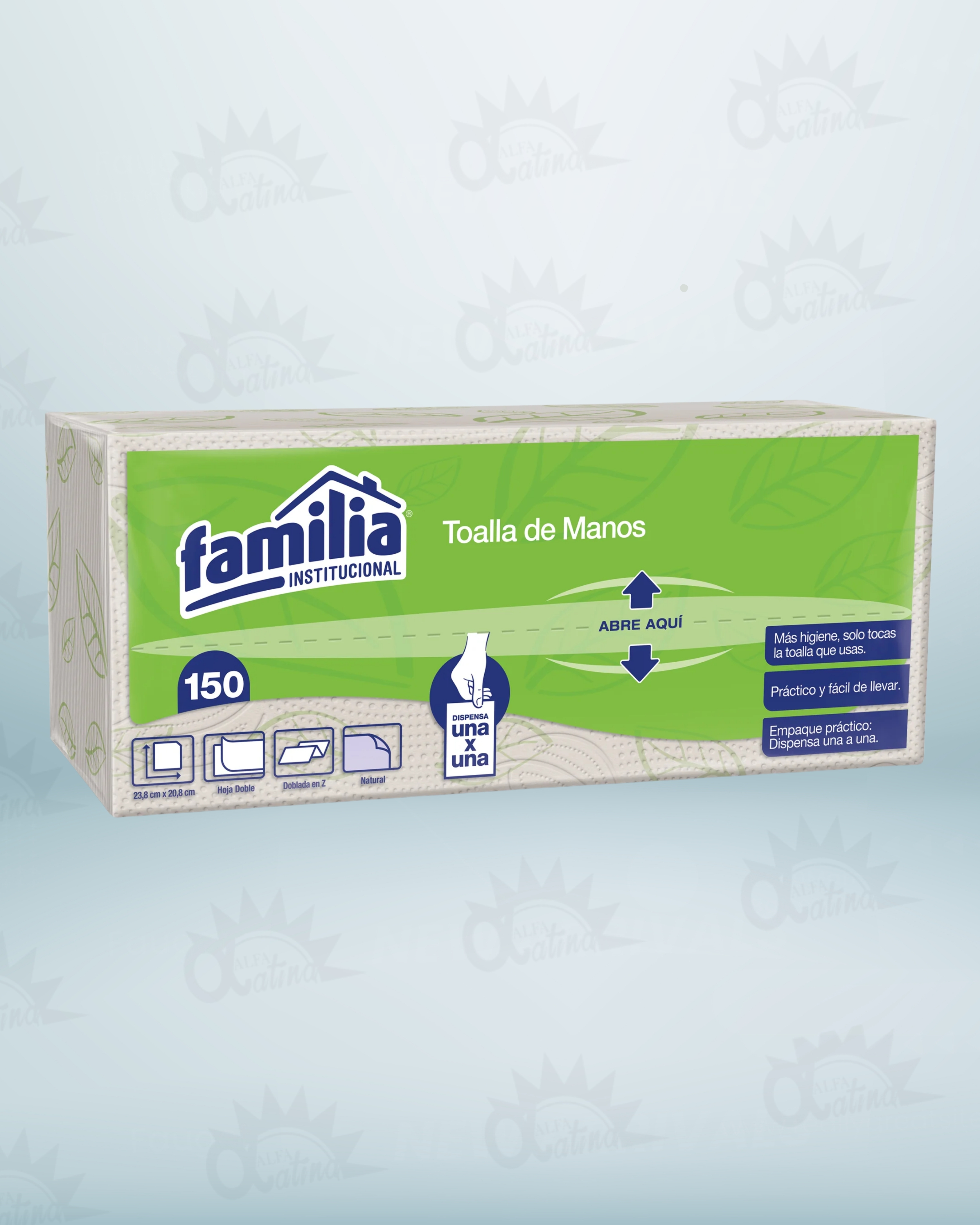 TOALLA MANO Z NATUR HD. PAQ X 150 UND