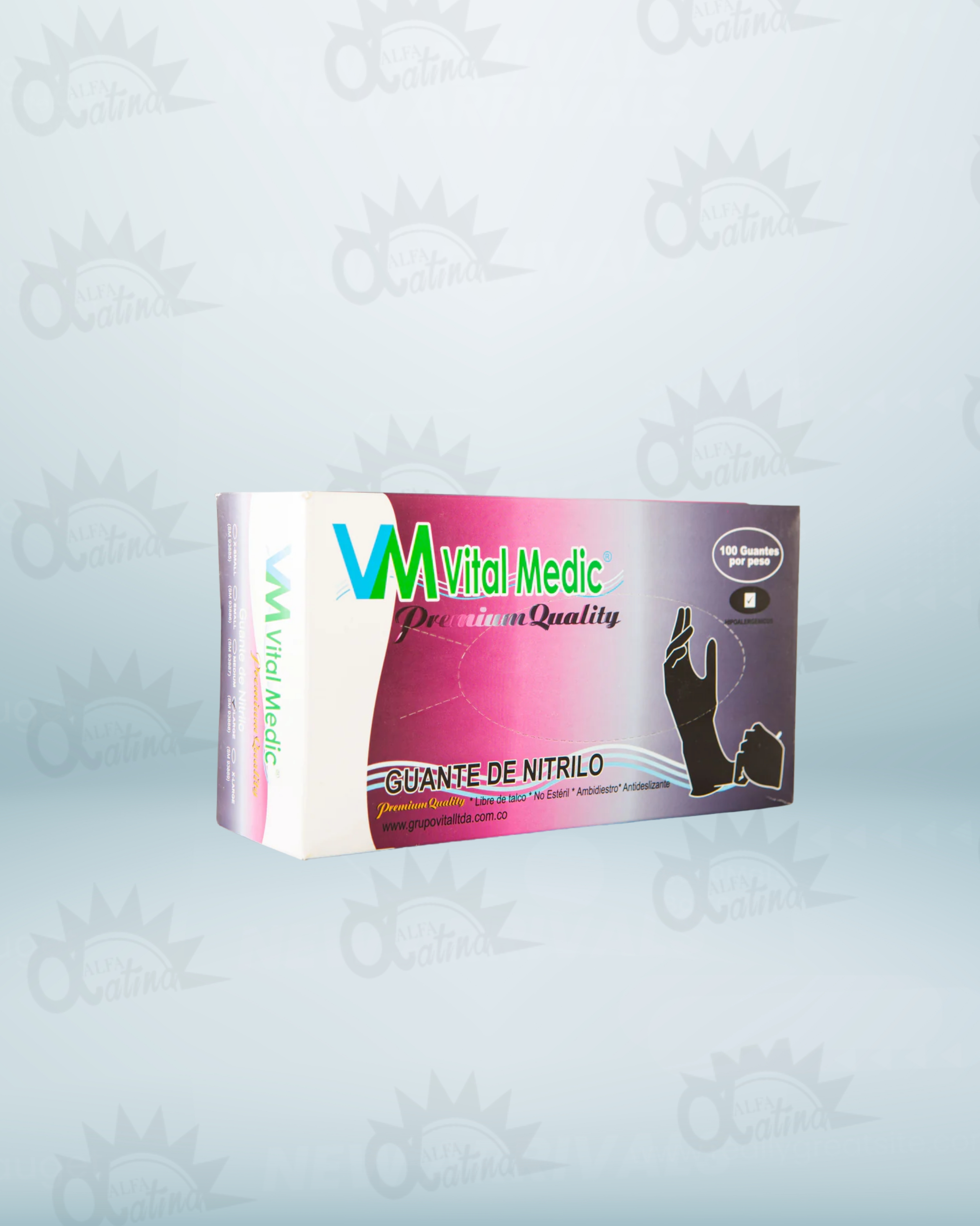 GUANTES DE NITRILO NEGRO TALLA S. CAJA X 100 UND