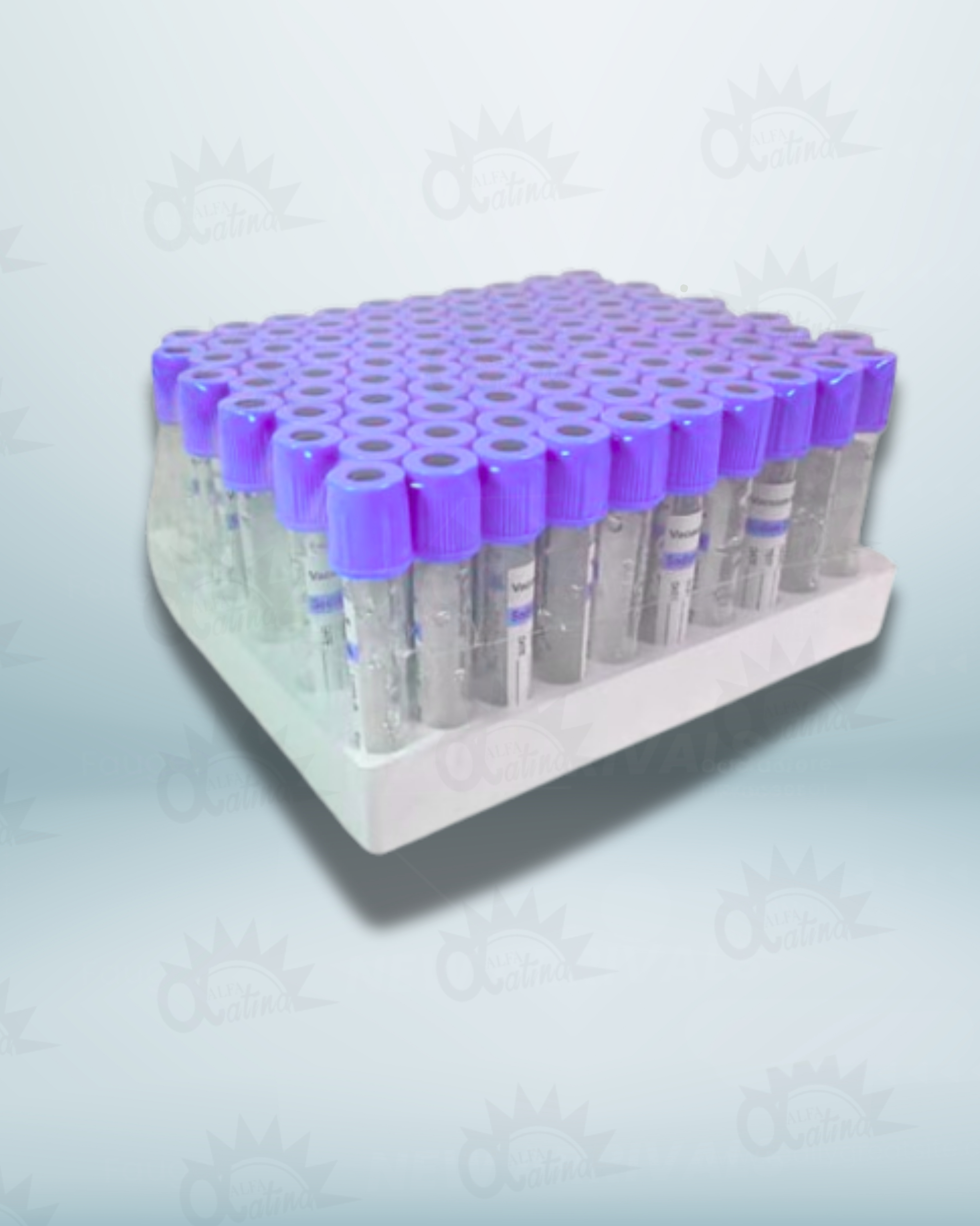 TUBO VACUTAINER LILA 4.0 ML GRADILLA X 100 UND